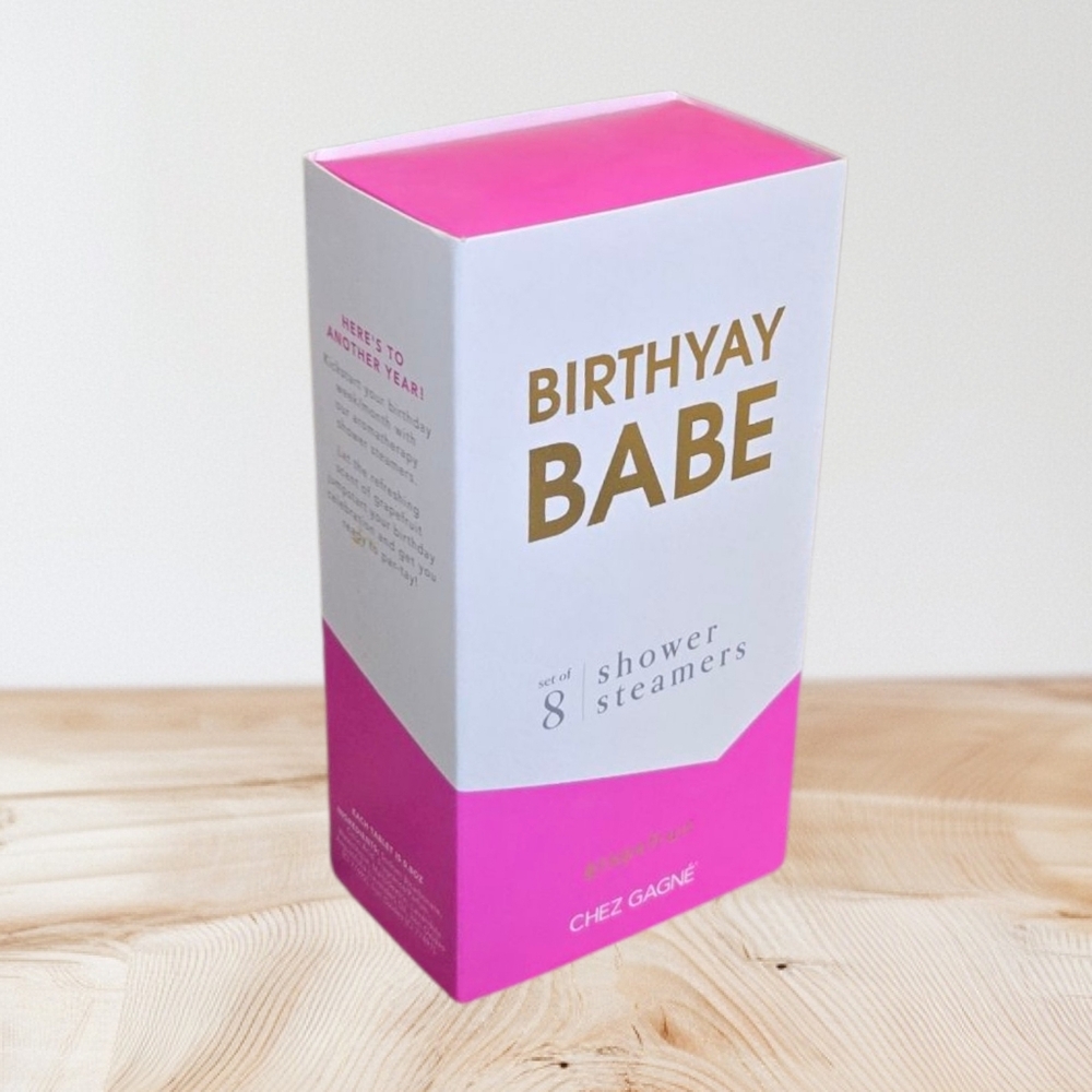 Chez Gagne Birthday Babe Set Of 8 Shower Steamers In Grapefruit